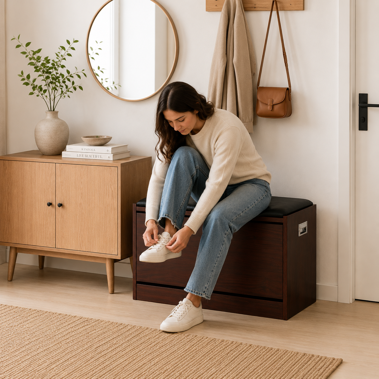 Mueble Zapatero con Cojín-2