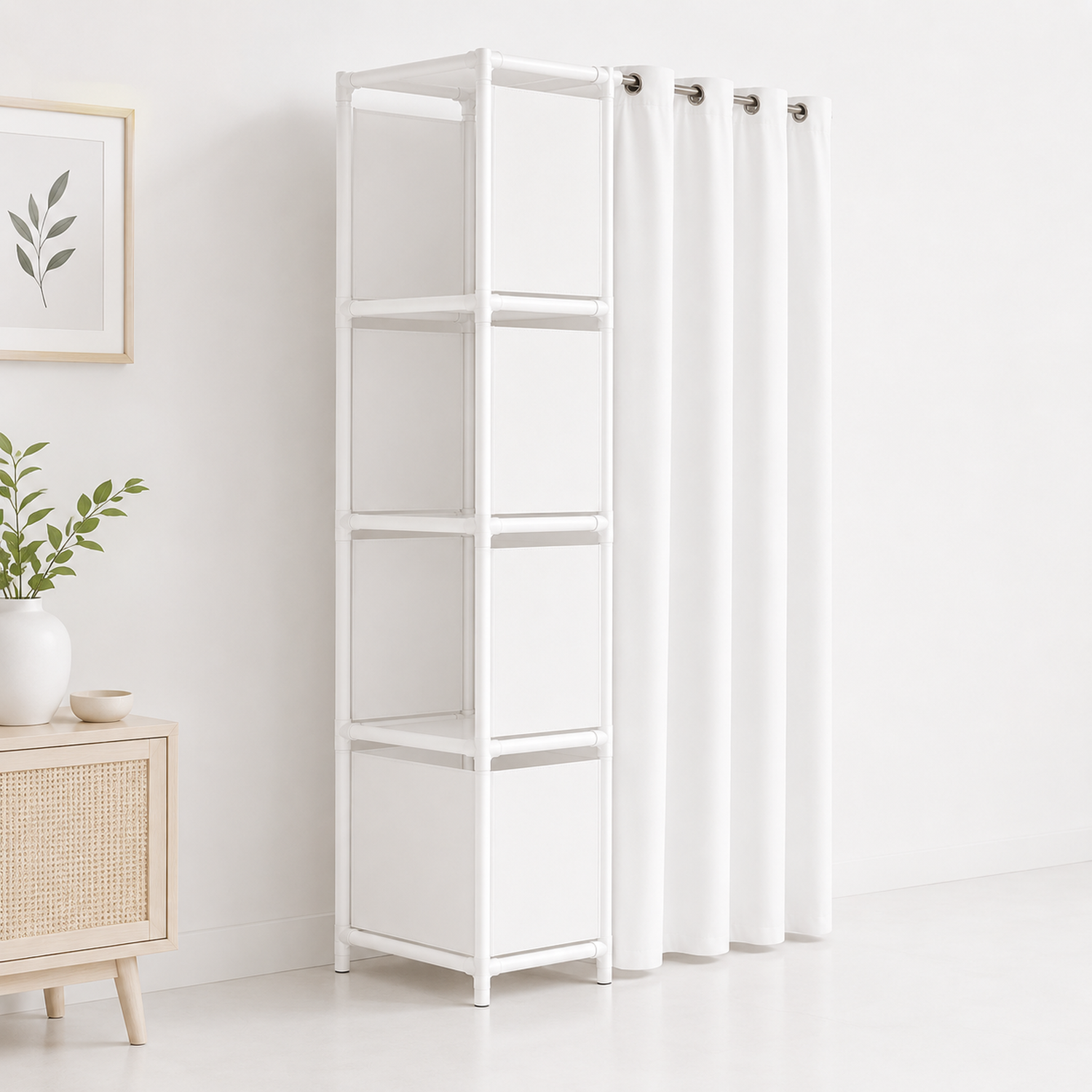 Closet organizador plegable blanco-1