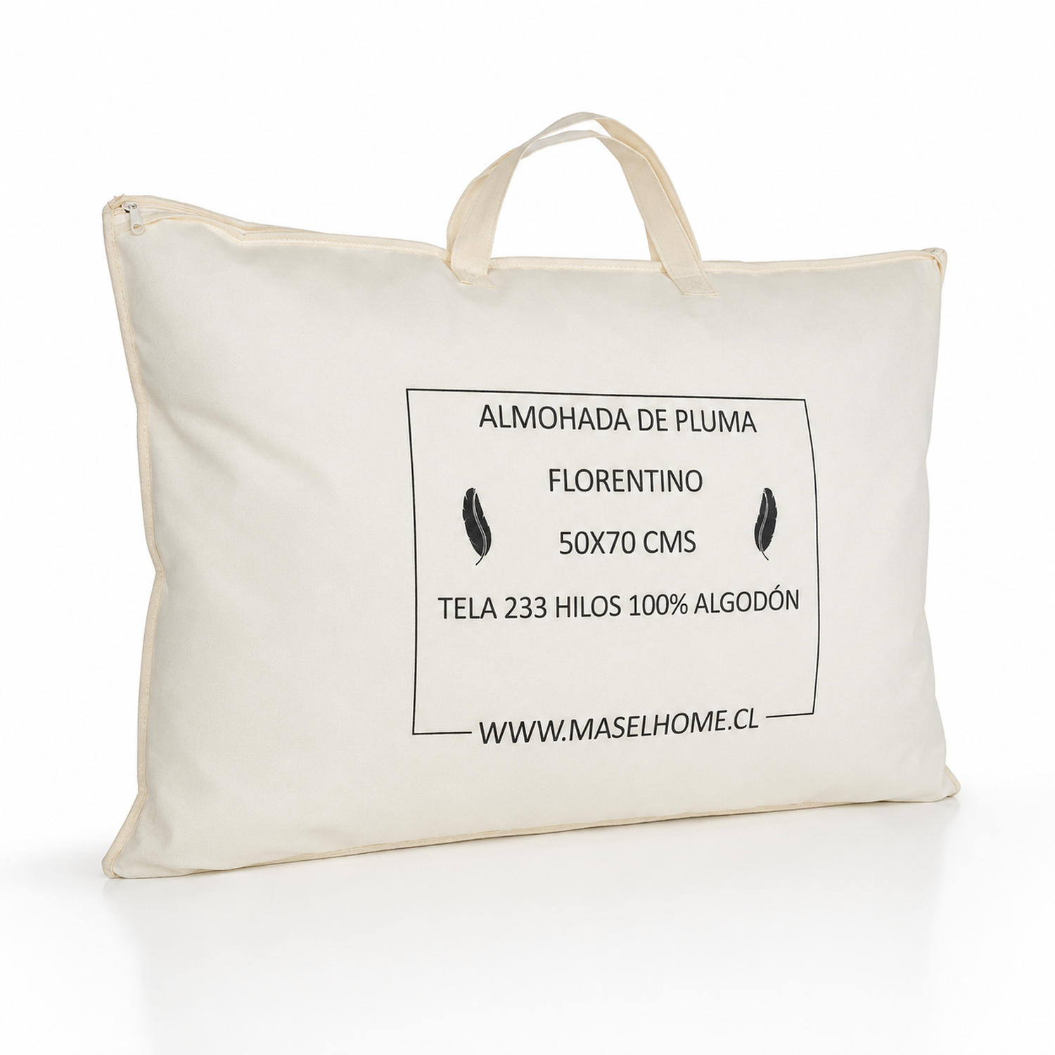 Almohada Florentino Pluma 50x70 cm, Masel-0