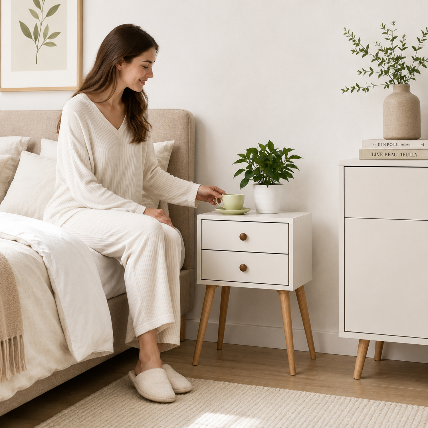 Velador Doble Eames White-3