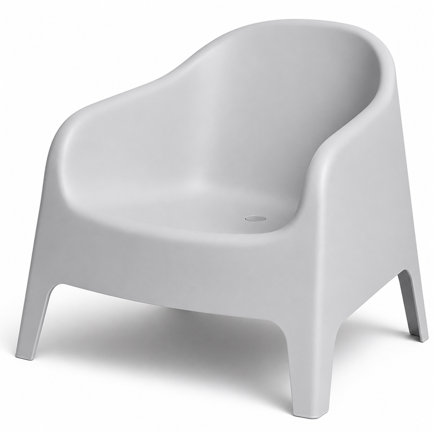 Sillón Individual Plástico Exterior Gris-5
