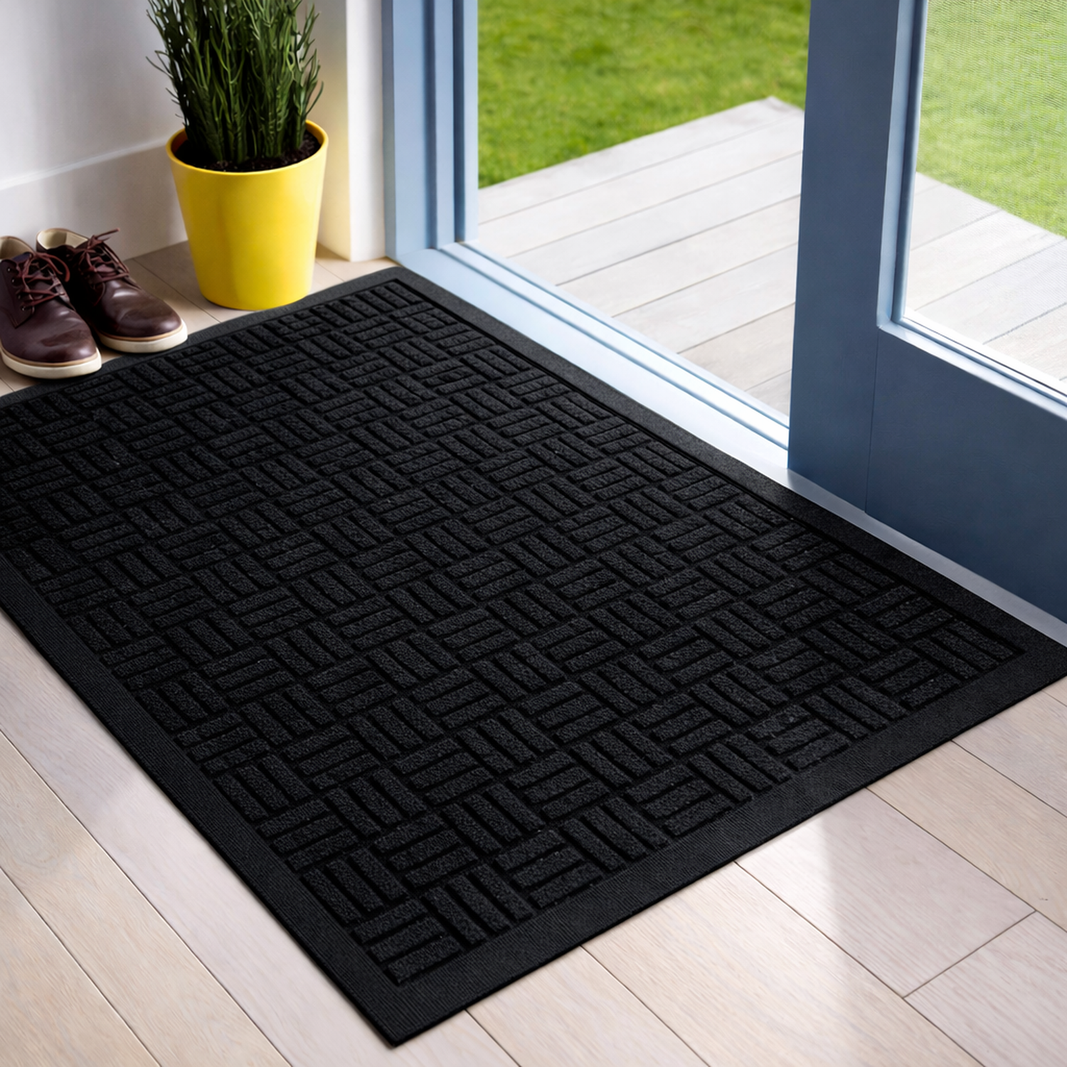 Limpia Pies Antideslizante 75x45cm Negro-1