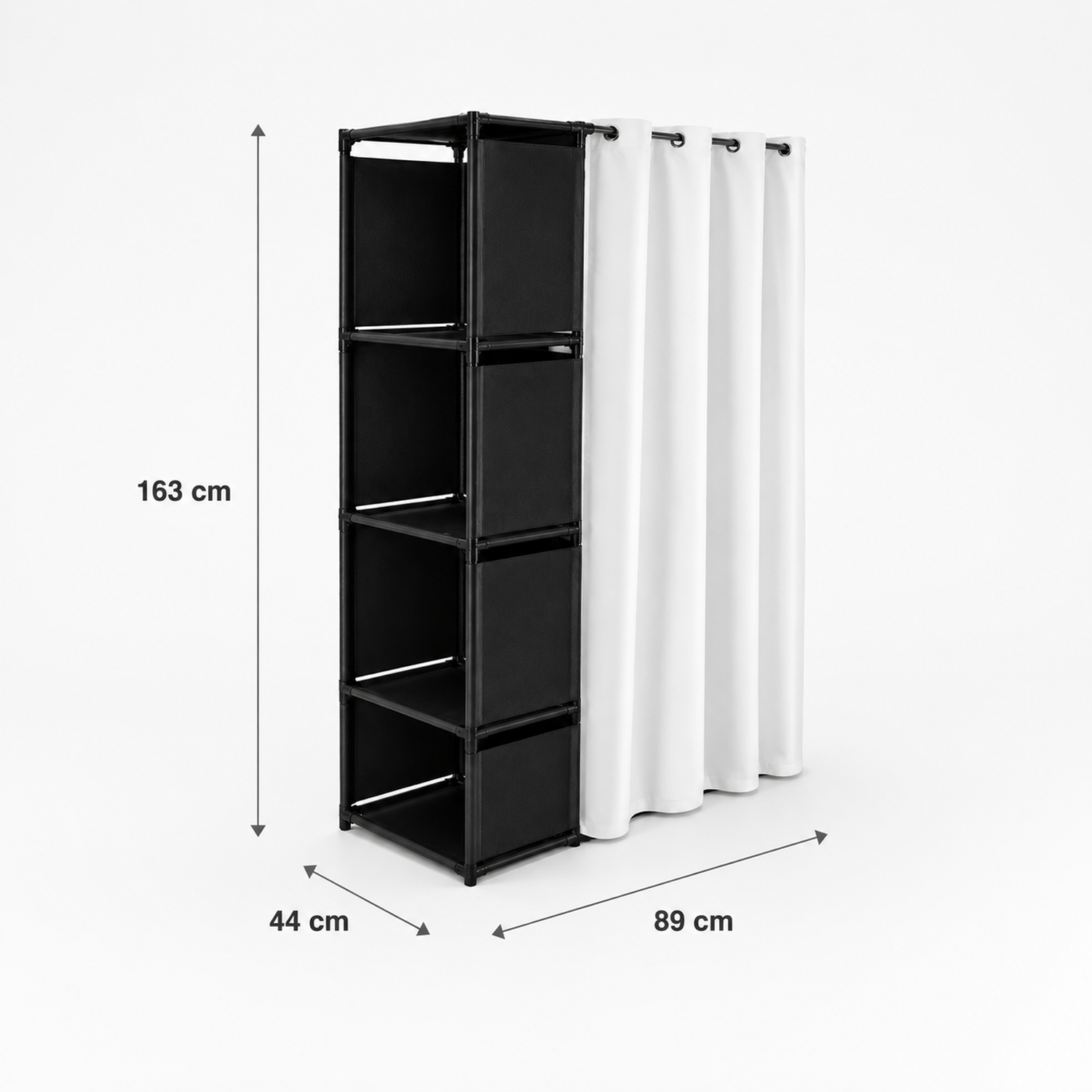 Closet organizador plegable Gris-3