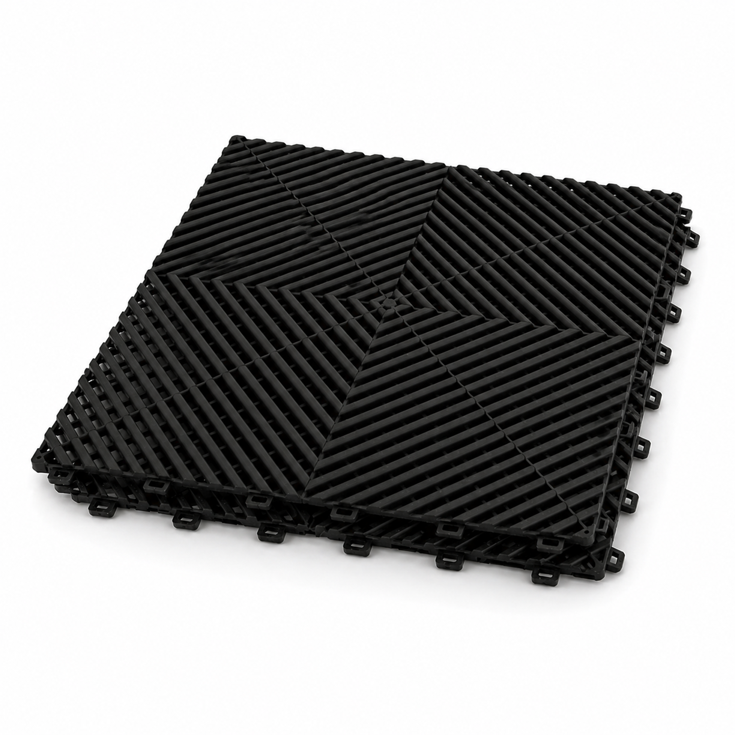Piso Encastrable Plástico Garaje Autolavado Taller Detailing caja 6 unidades Negro-1