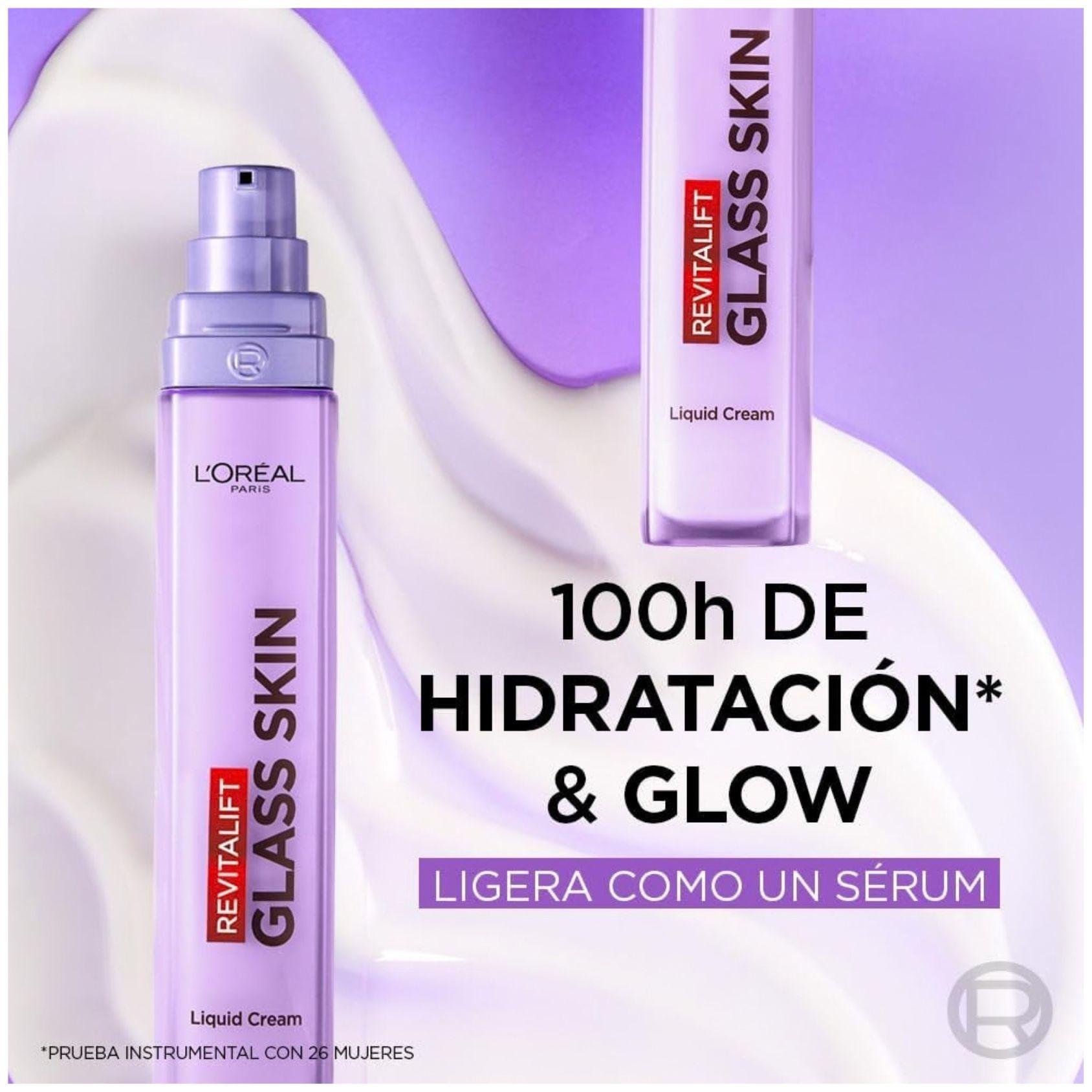 Pack L'Oréal Paris Revitalift Glass Skin Sérum Ácido Hialurónico + Crema Líquida-2