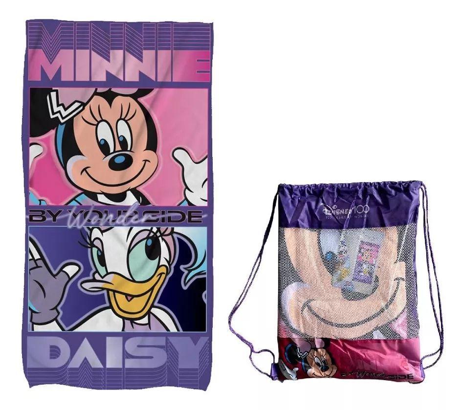 Toalla Minnie Y Daisy Algodon Con Bolso 140x70 Cm Disney 100-0