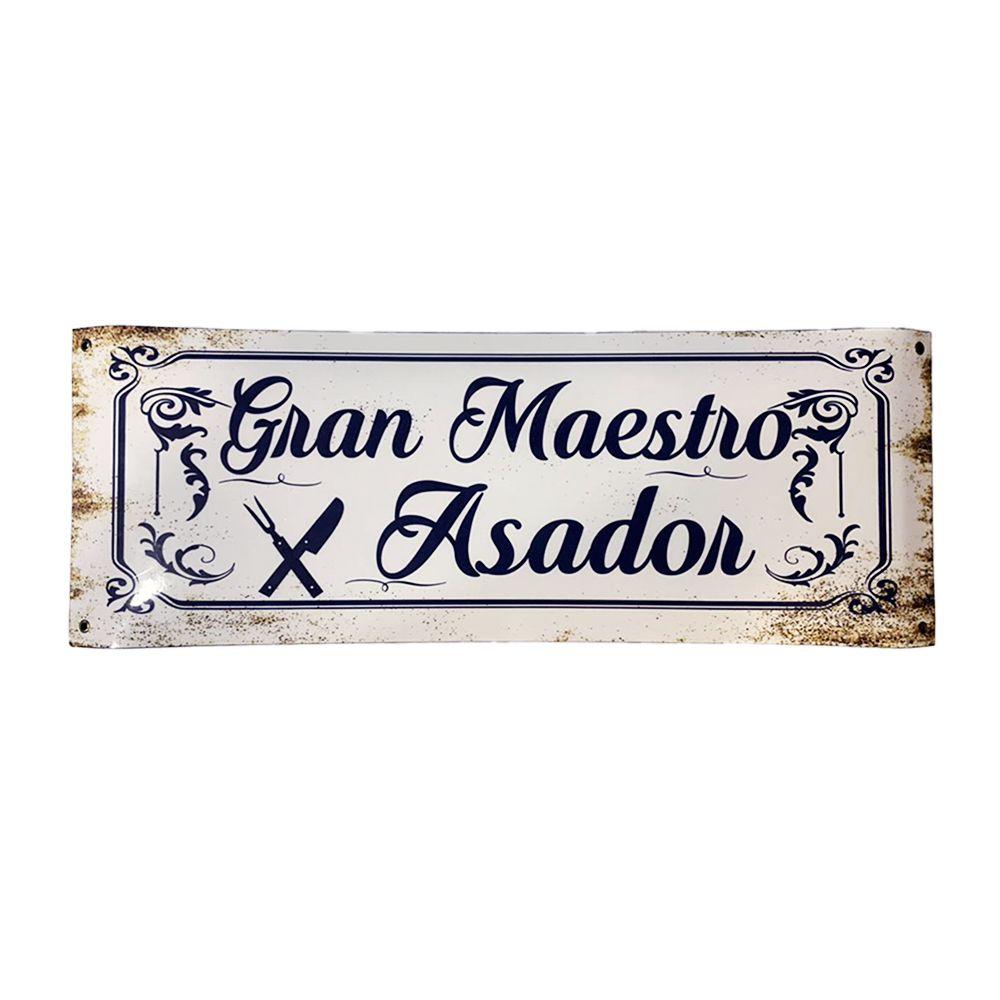 CARTEL CHAPA 20x54 GRAN MAESTRO ASADOR - FIRE CHILE-0