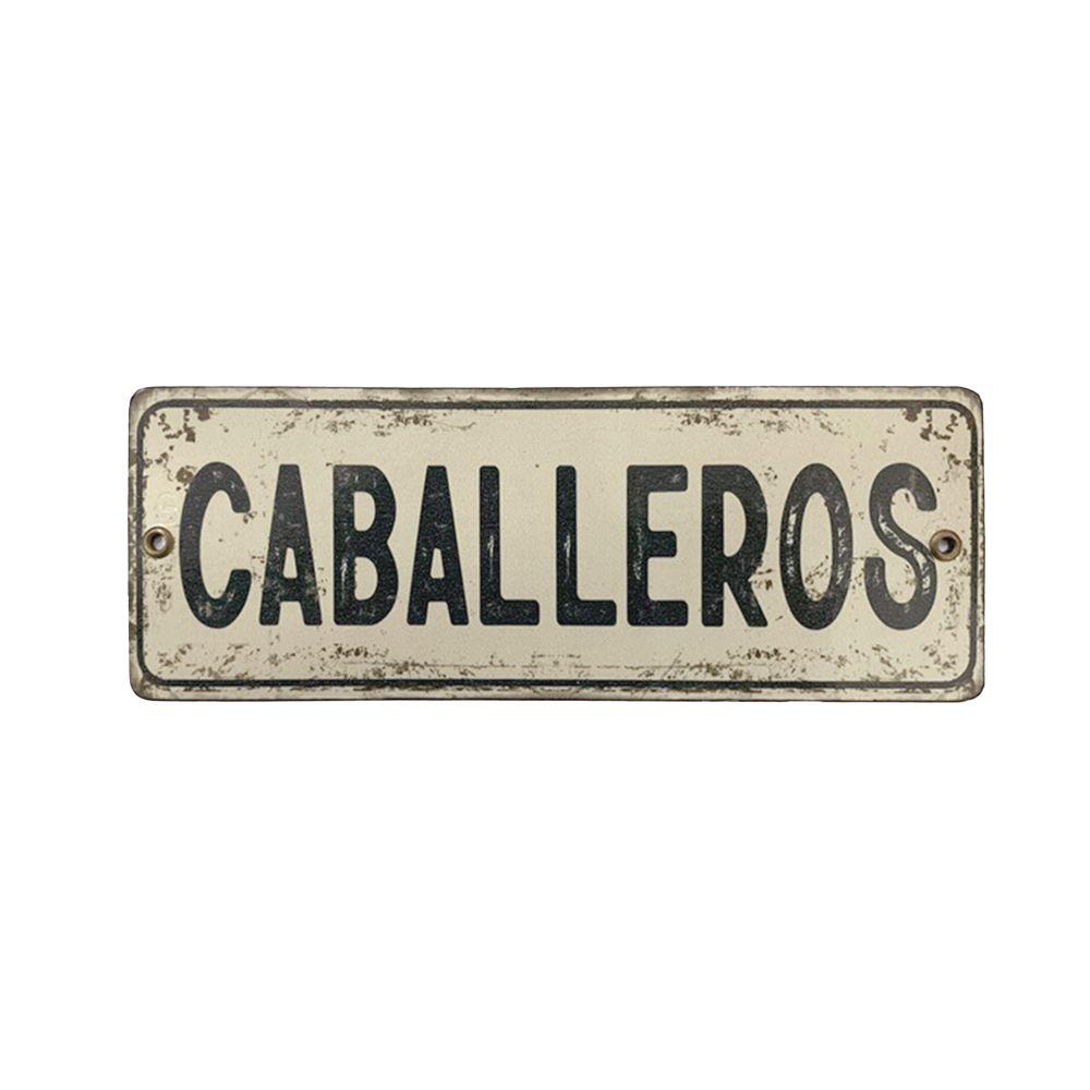 CARTEL CHAPA 8x22 (RECTANGULAR) CABALLEROS - FIRE CHILE-0