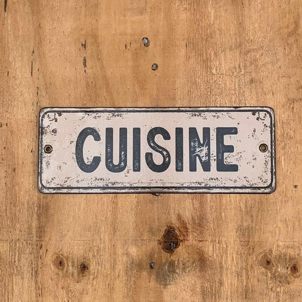CARTEL CHAPA 8x22 (RECTANGULAR) CUISINE - FIRE CHILE-1