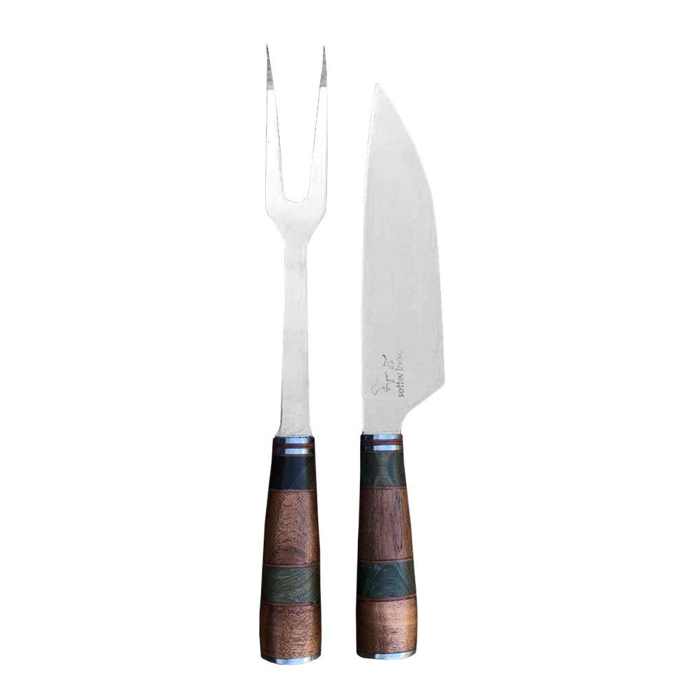 TRINCHE Y CUCHILLO TROZADOR SETTER MADERA - FIRE CHILE-0