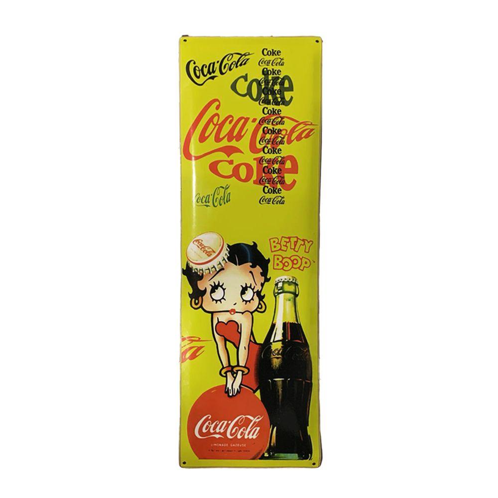 CARTEL CHAPA 32x100 COCA~COLA BETTY BOOP - FIRE CHILE-0