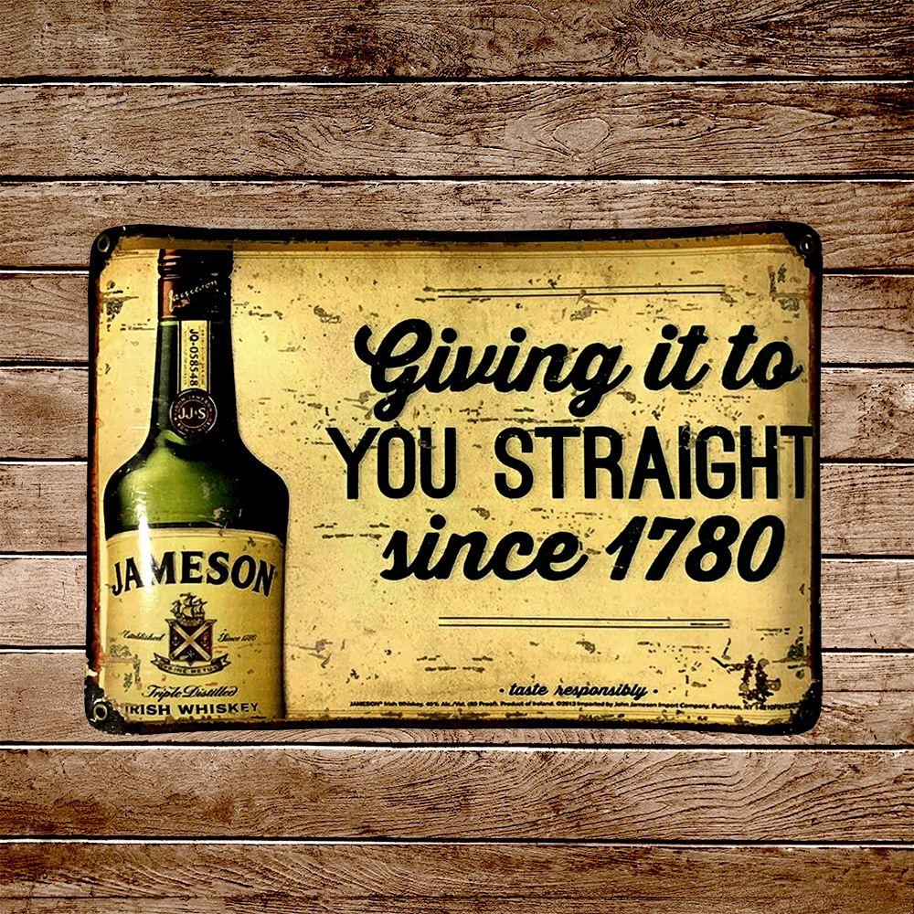 CARTEL CHAPA 25x35 JAMESON GIVING IT TO - FIRE CHILE-1