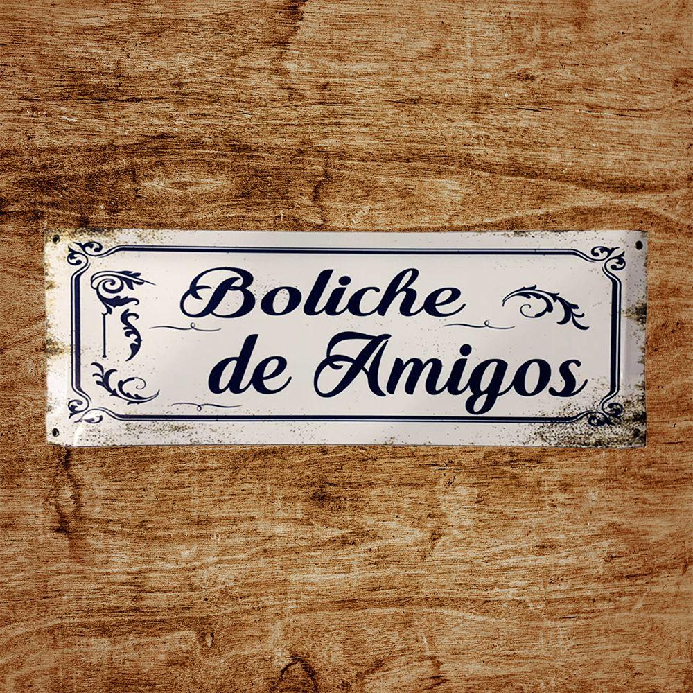 CARTEL CHAPA 20x54 BOLICHE DE AMIGOS - FIRE CHILE-1