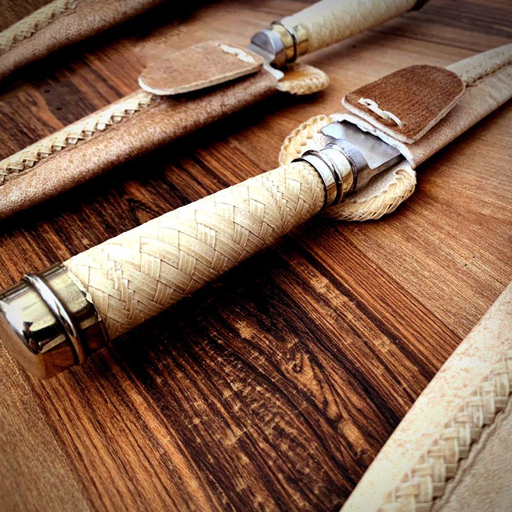 CUCHILLO FIRE INOX TRENZADO ALPACA CRUDO 14CM - FIRE CHILE-5