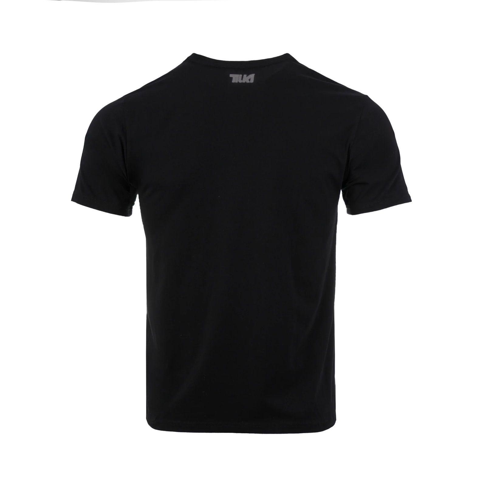 Polera Tilki Cotton Fox Big Logo Negra/Gris Tenis Padel-2