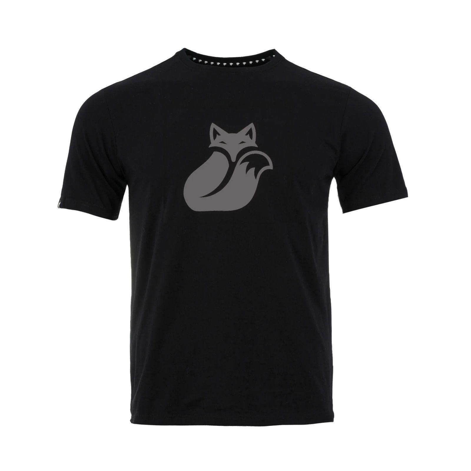Polera Tilki Cotton Fox Big Logo Negra/Gris Tenis Padel-0
