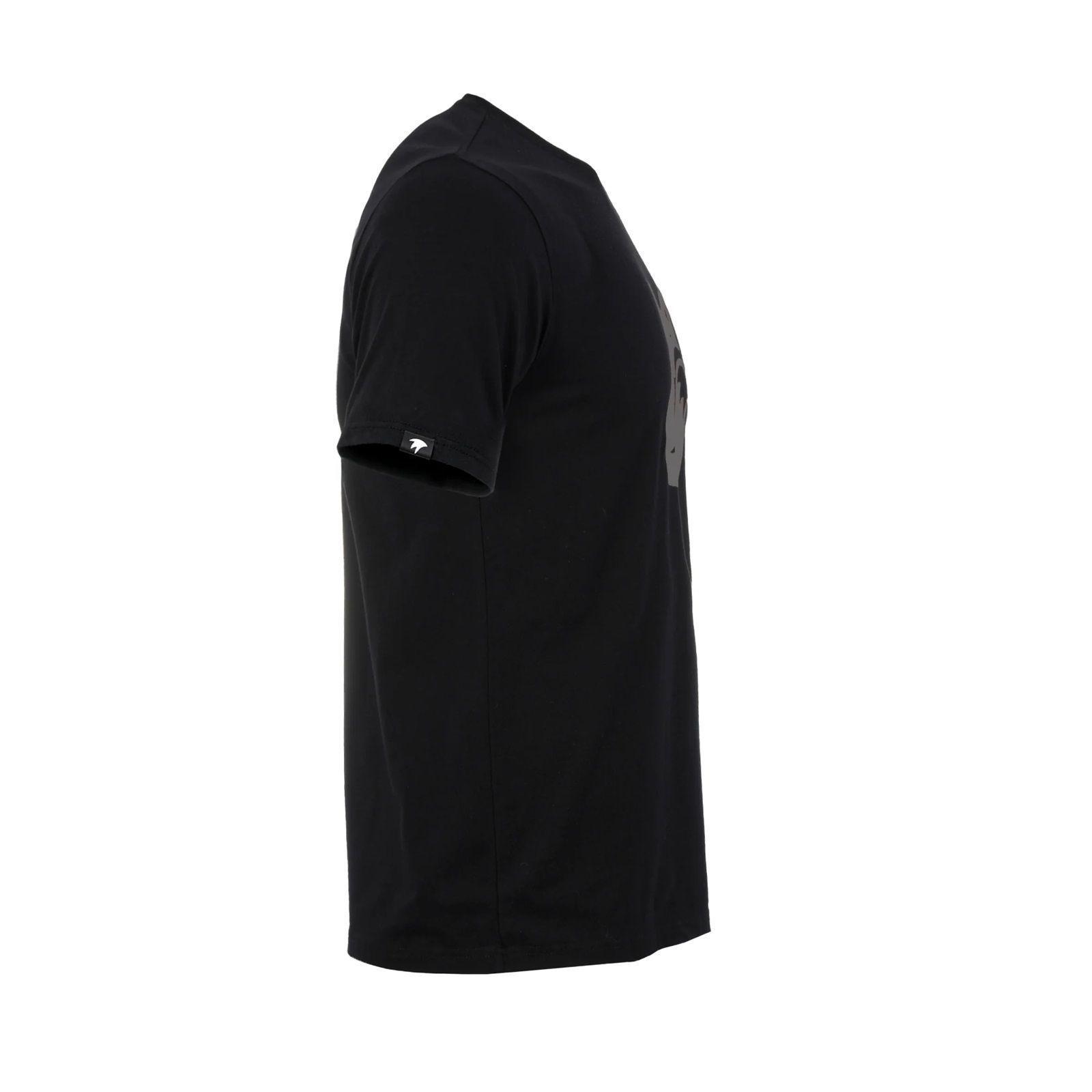 Polera Tilki Cotton Fox Big Logo Negra/Gris Tenis Padel-1