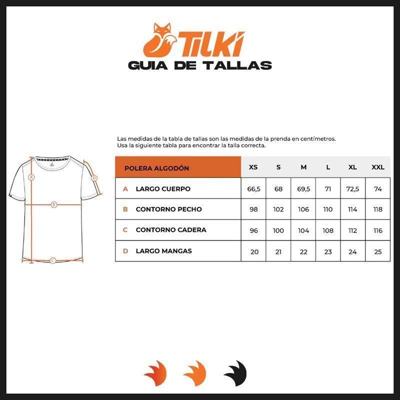 Polera Tilki Cotton Fox Big Logo Negra/Gris Tenis Padel-3