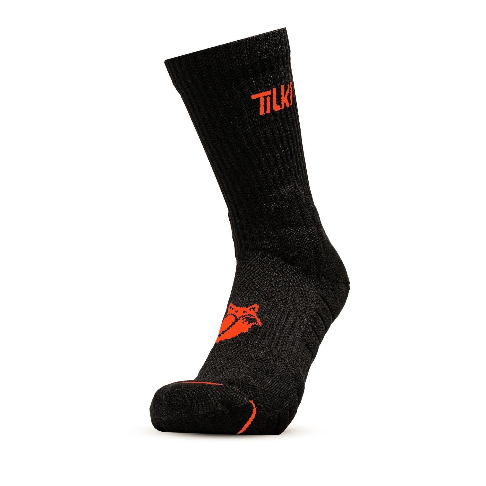Calcetín Tilki Crew D2 Lehinde Negro/Blanco Tenis Padel-2