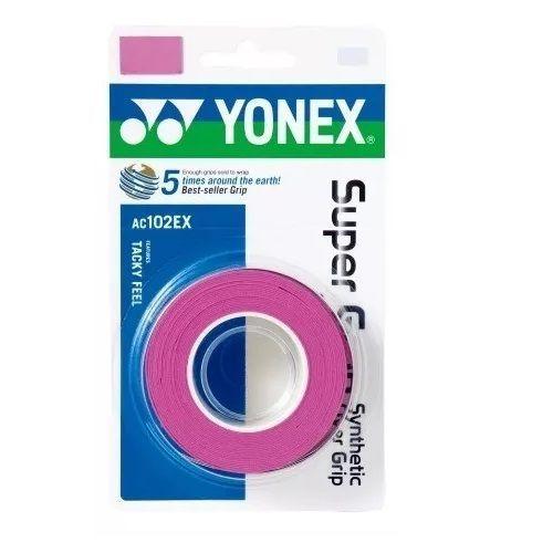 Overgrip Yonex Super Grap Rosa X3 Tenis/Padel-0