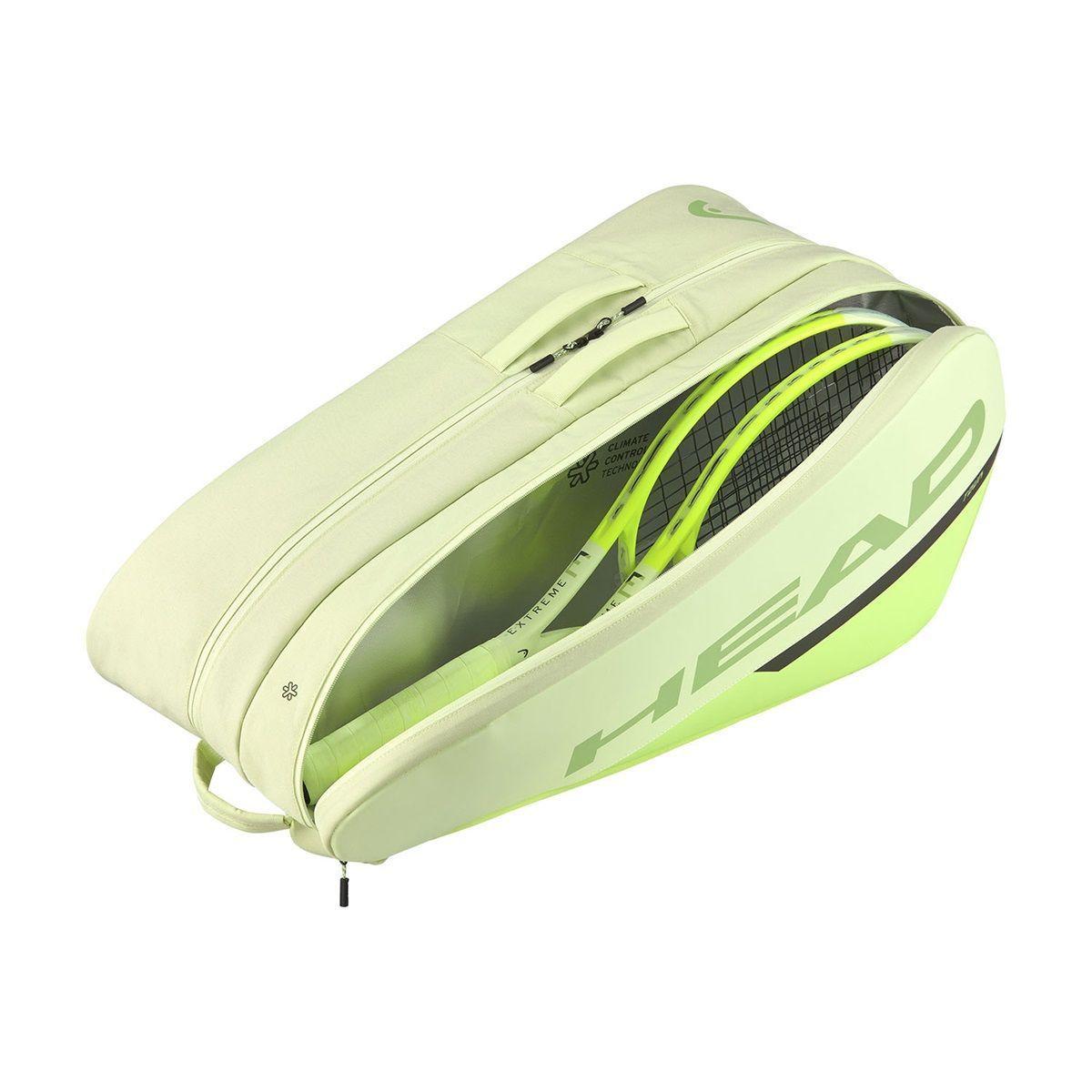 Bolso Tenis Head Tour Racquet Bag L Amarillo Flúor-2