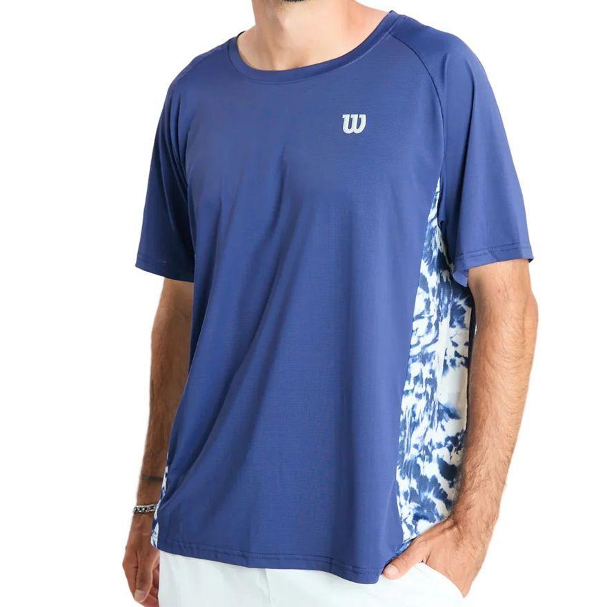 Polera Wilson Print Azul Tenis/padel-0