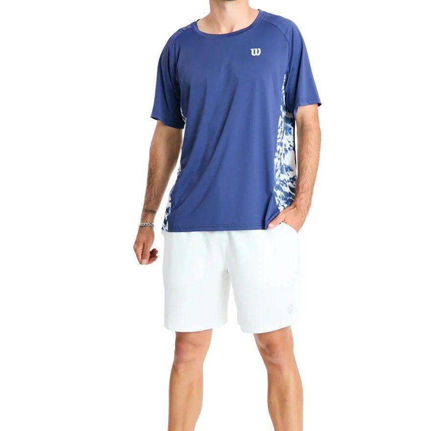 Polera Wilson Print Azul Tenis/padel-1