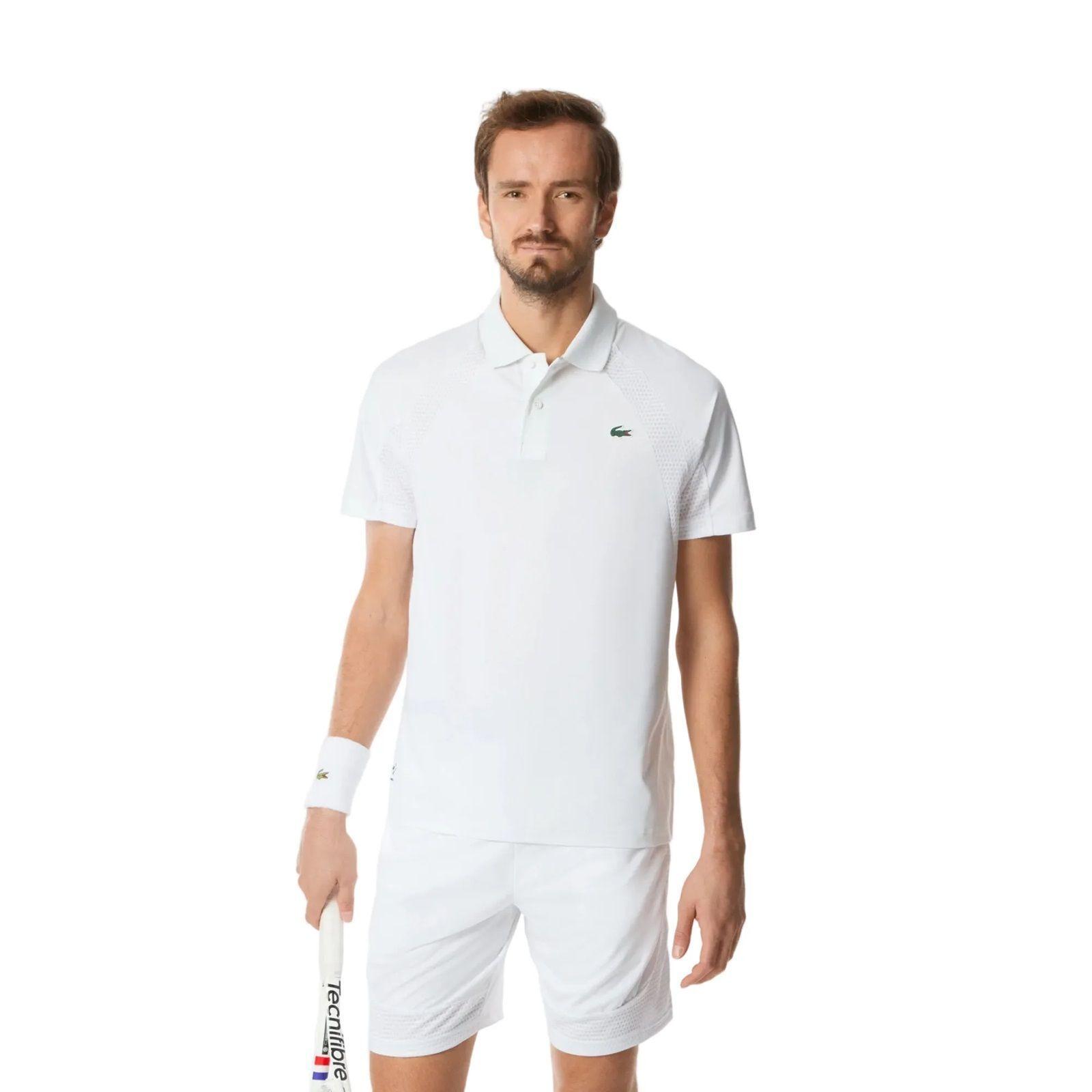 Polera Lacoste Polo Daniil Medvedev Ultra Dry Blanca Tenis-0
