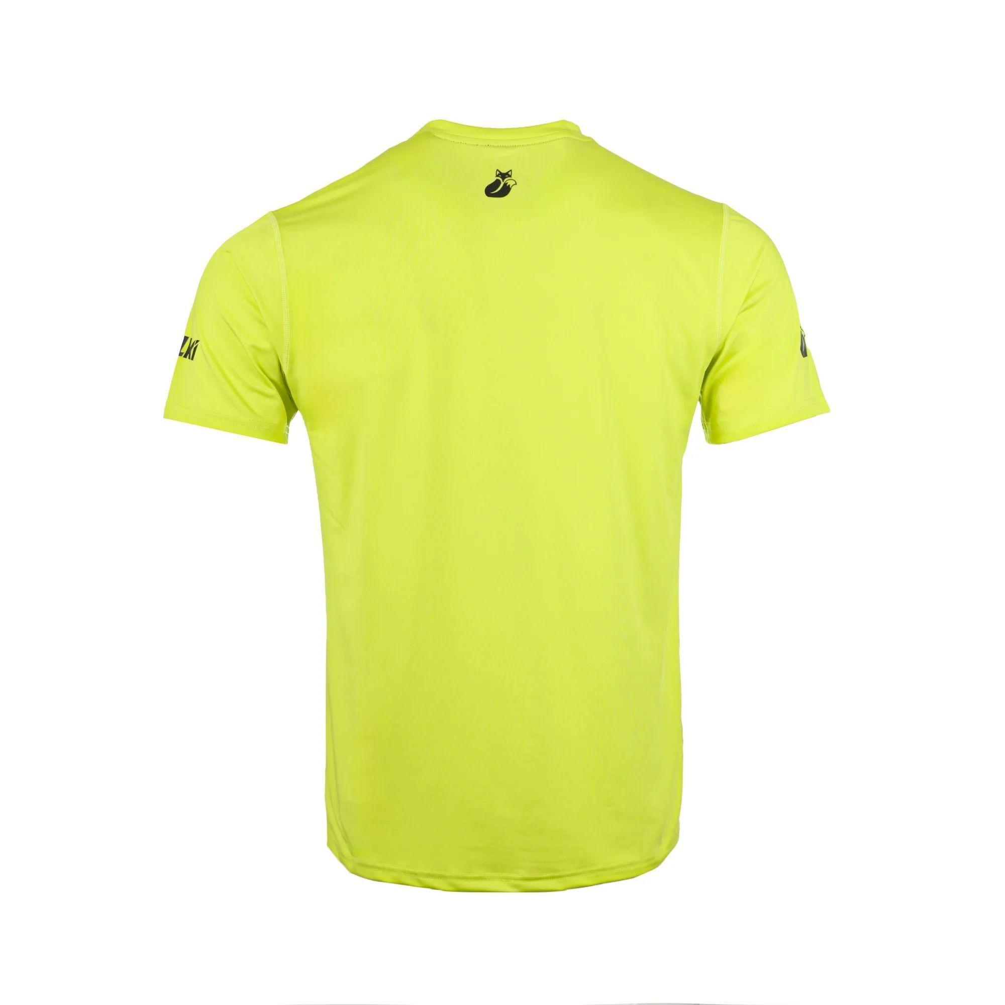 Polera Tilki Print Poly Temel Amarillo Fluor Tenis Padel-2