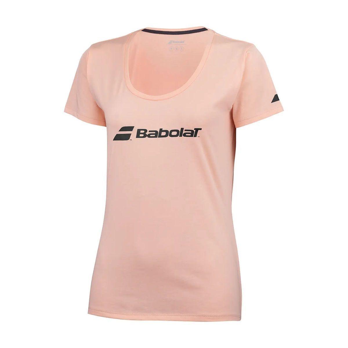 Polera Babolat Exercise Tee Women Rosa Tenis Padel-2