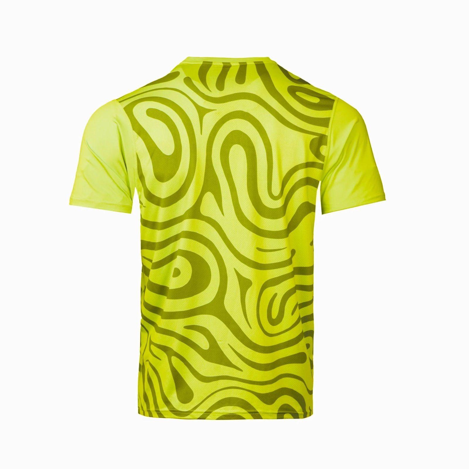 Polera Tilki Full Print Pro Lehinde Amarillo Fluor Tenis Padel-2