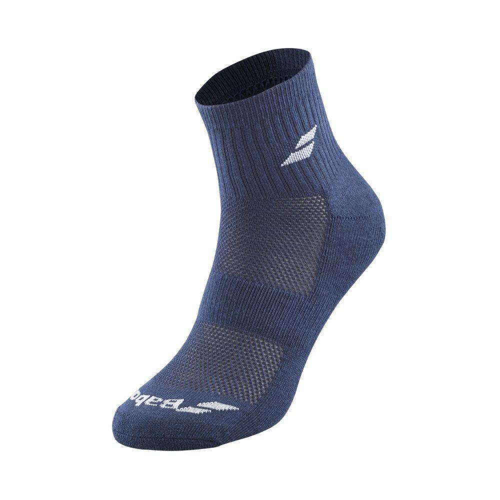 Calcetin Babolat Quarter Blanco/Azul/Gris - 3 Pares Tenis Padel-2