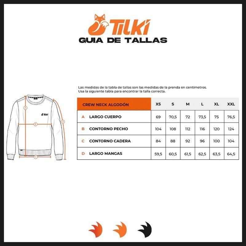 Poleron Tilki Crew Neck Agir Lehinde Negro/Gris Tenis Padel-3
