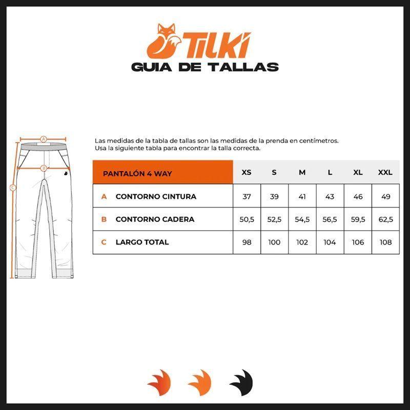 Pantalon Tilki Entrenamiento 4Way Lehinde Negro Tenis Padel-5