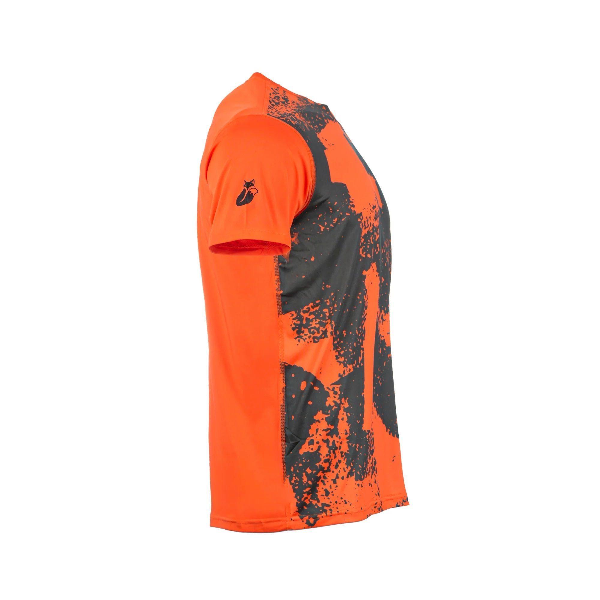 Polera Tilki Print Poly Temel Naranja Tenis Padel-1