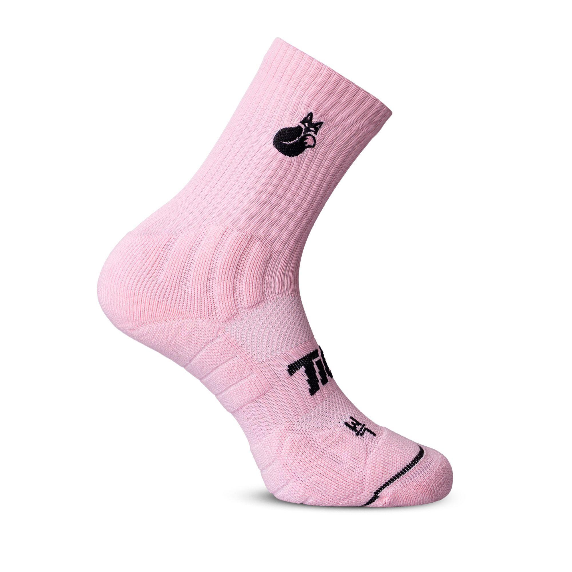 Calcetin Tilki Crew D4 Lehinde Rosa/Negro Tenis Padel-0