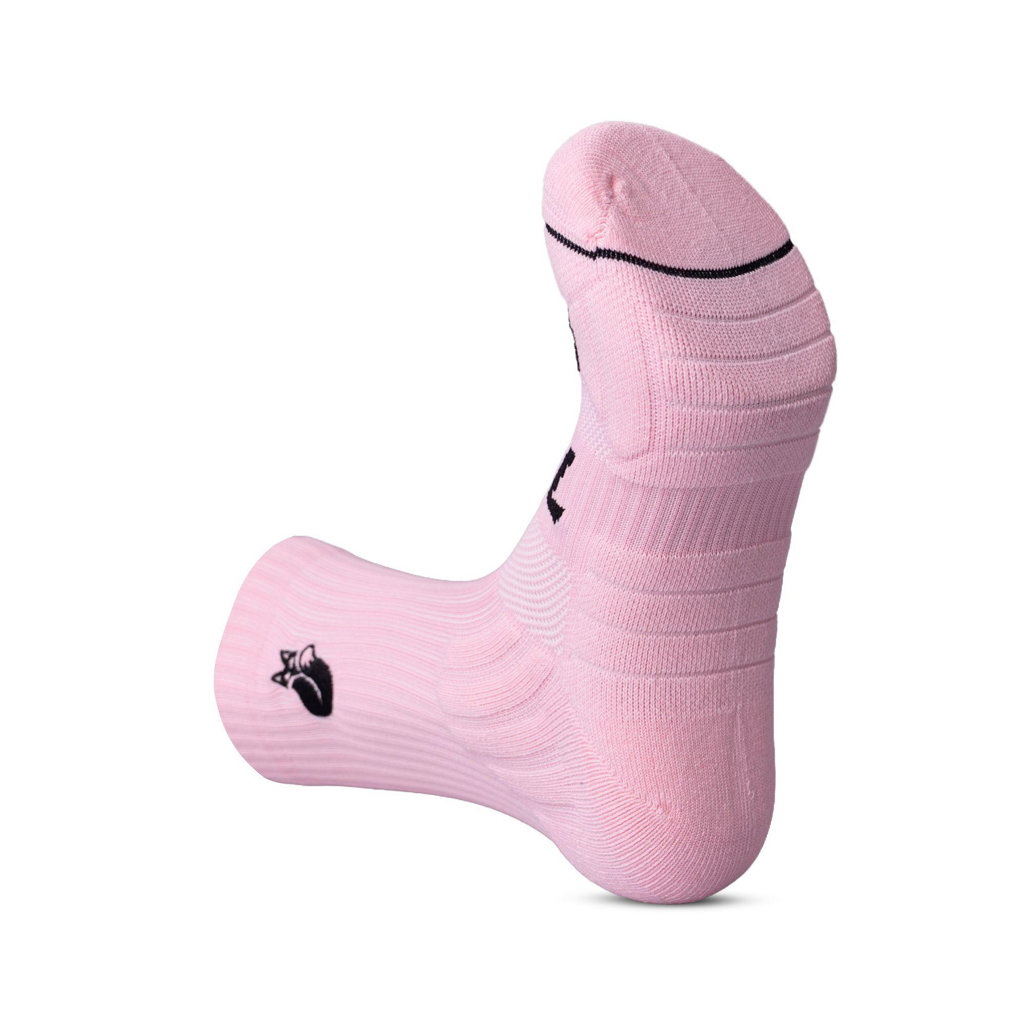 Calcetin Tilki Crew D4 Lehinde Rosa/Negro Tenis Padel-2