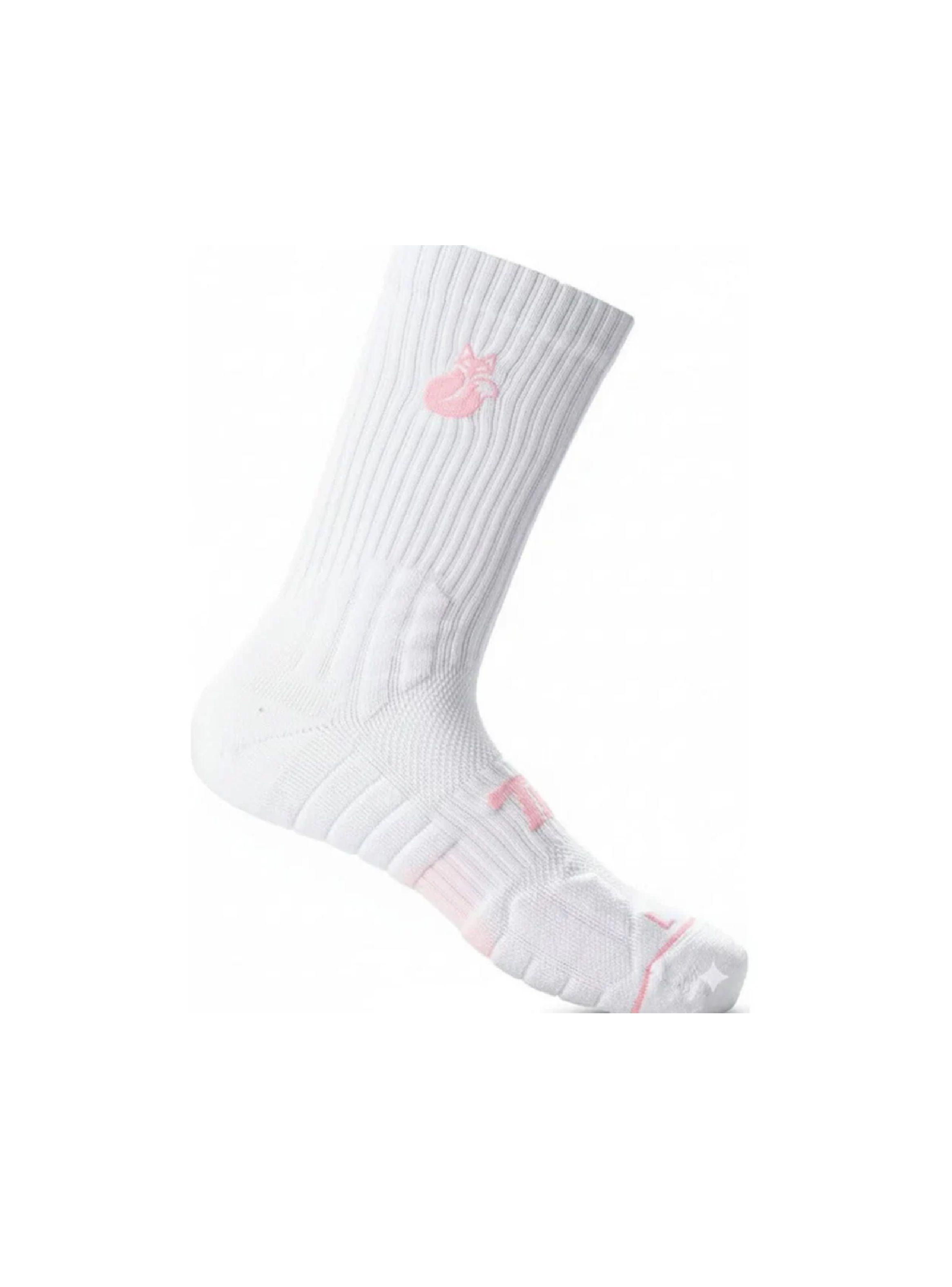 Calcetin Tilki Crew D4 Lehinde Blanco/Rosa Tenis Padel-0