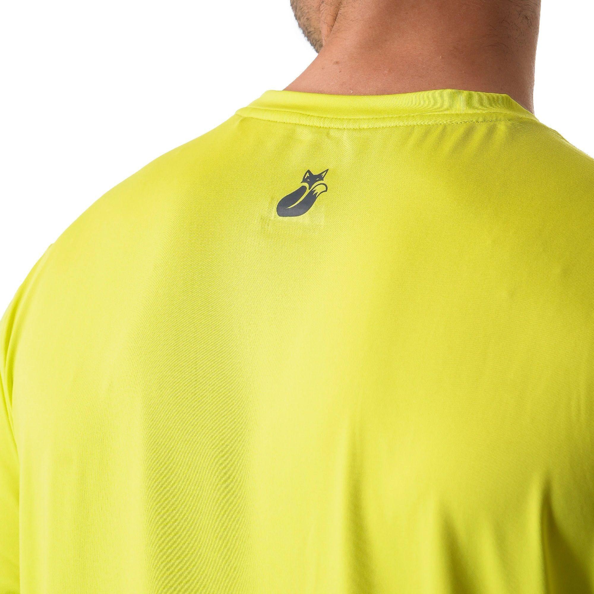 Polera Tilki Poly Temel Amarillo Fluor Tenis Padel-2