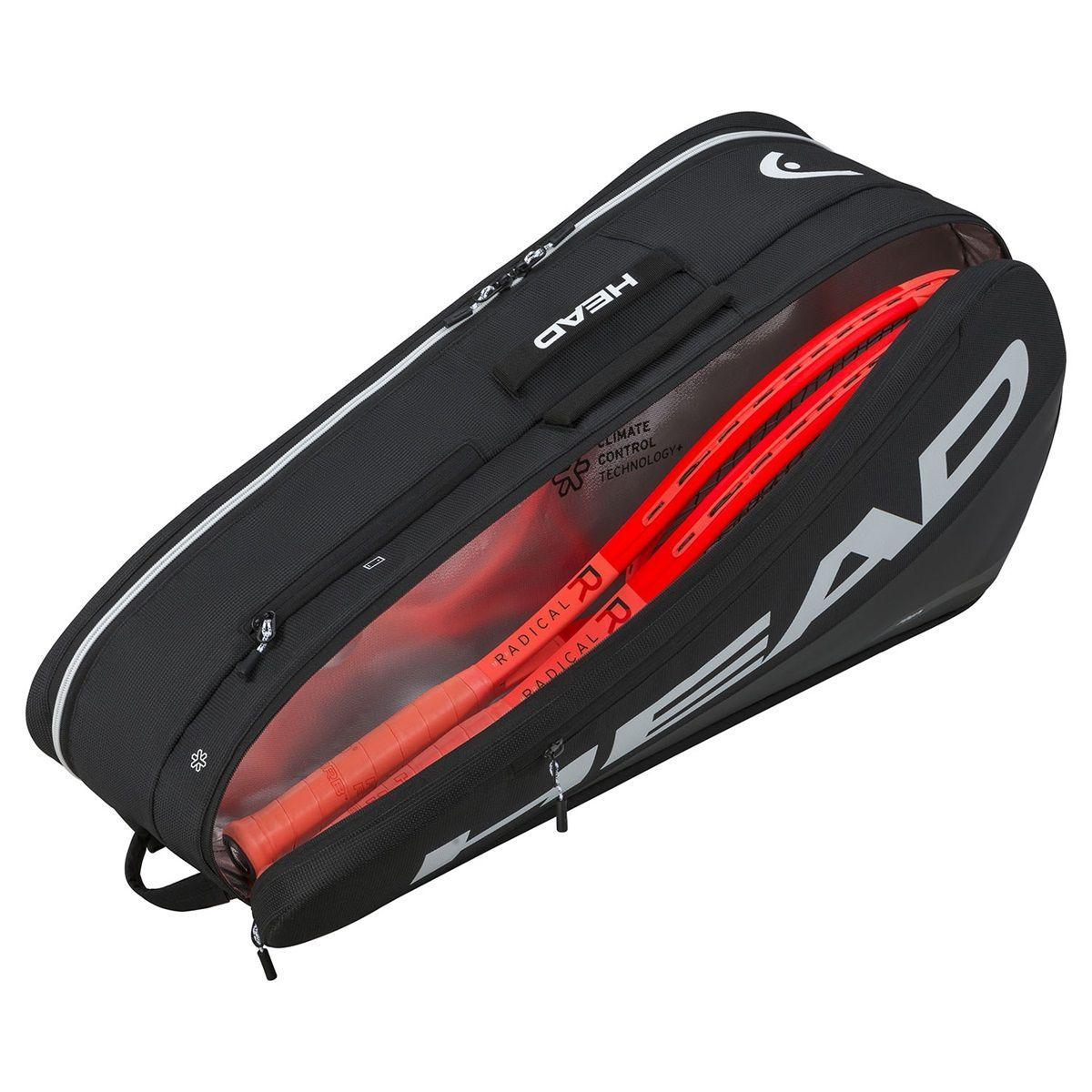 Bolso Tenis Head Tour Racquet Bag M Negro/Blanco-2