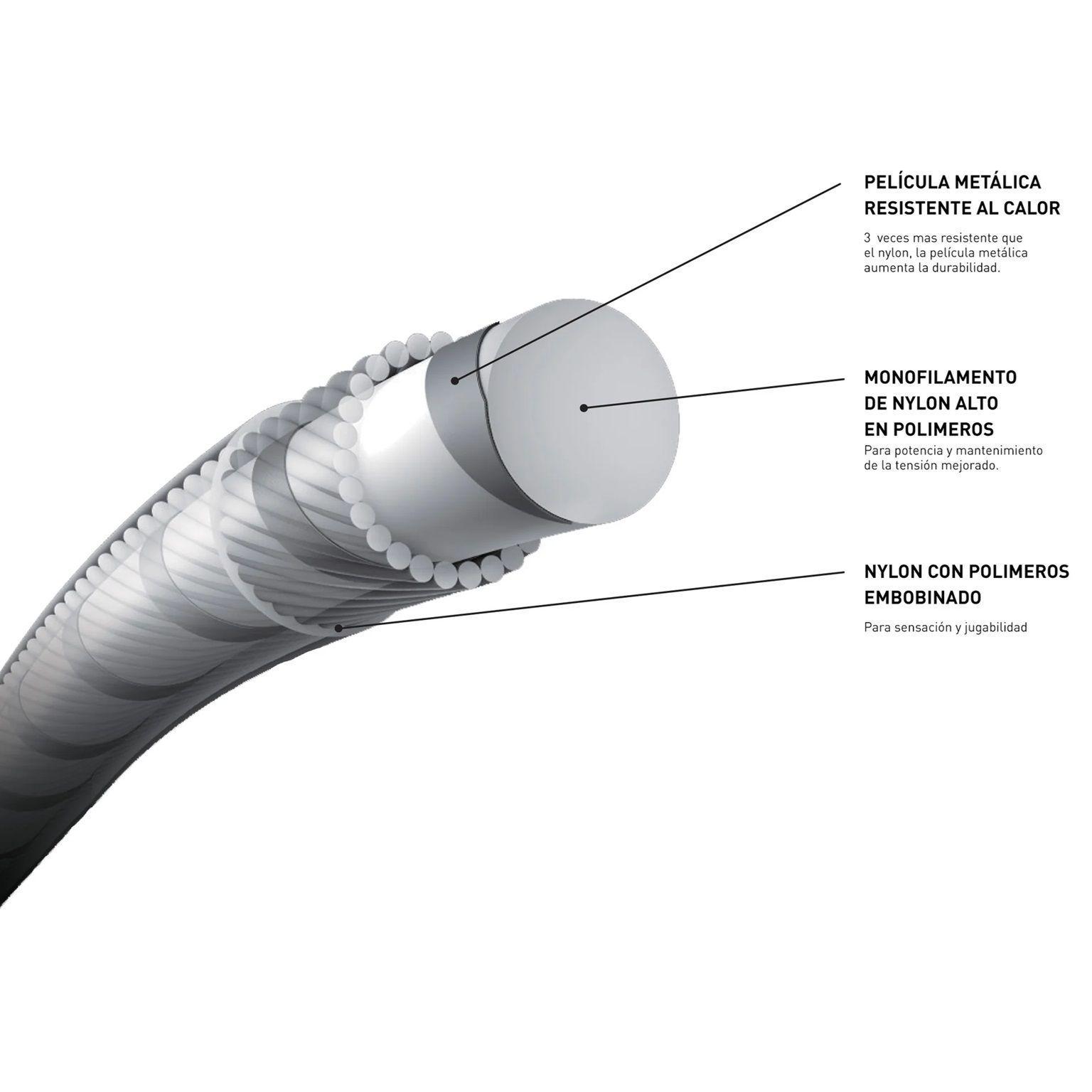 Rollo de Cuerda Yonex Dynawire Negro 1.30 - 200m-2