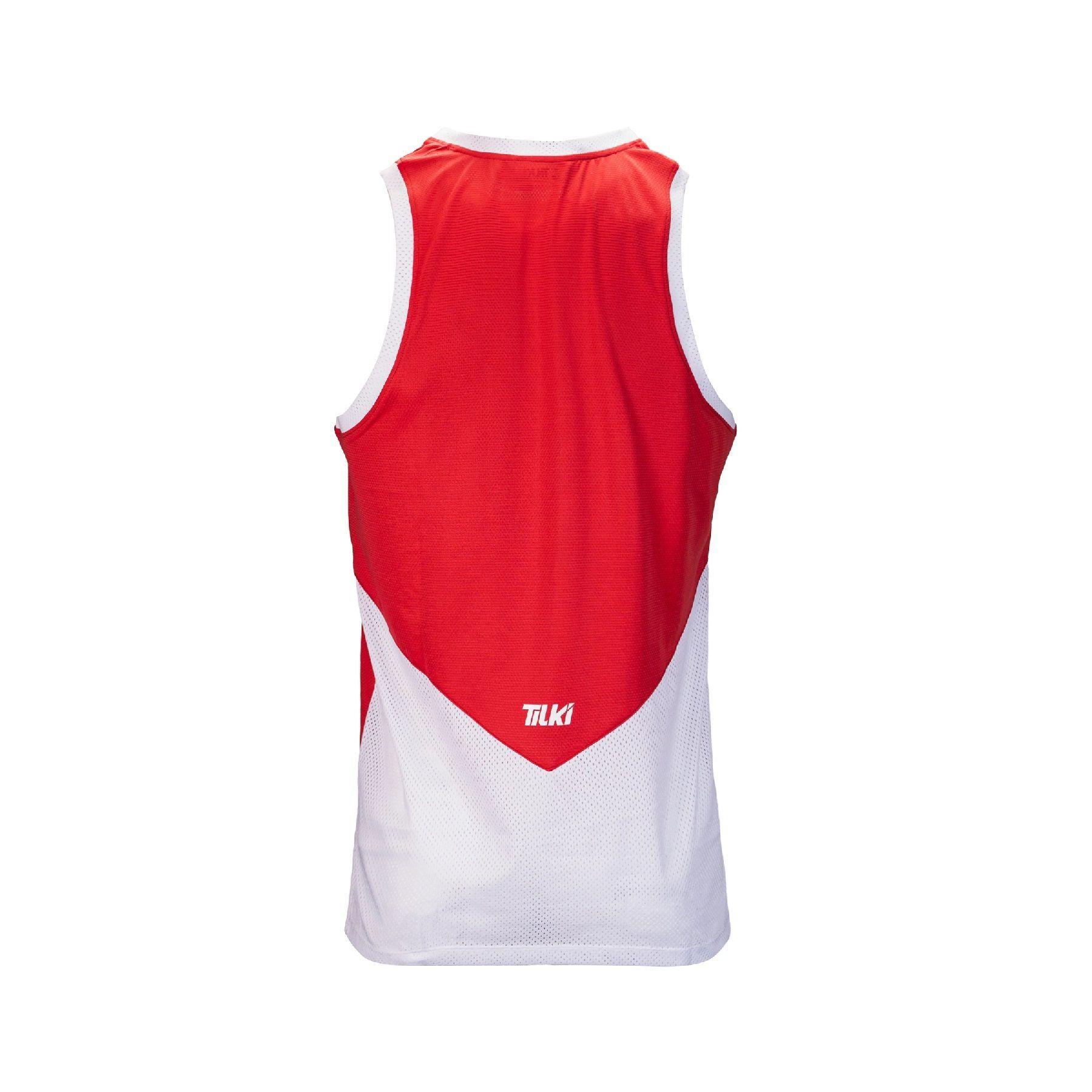 Polera Tilki Tank Mesh Lehinde Rojo/Blanco Tenis Padel-1