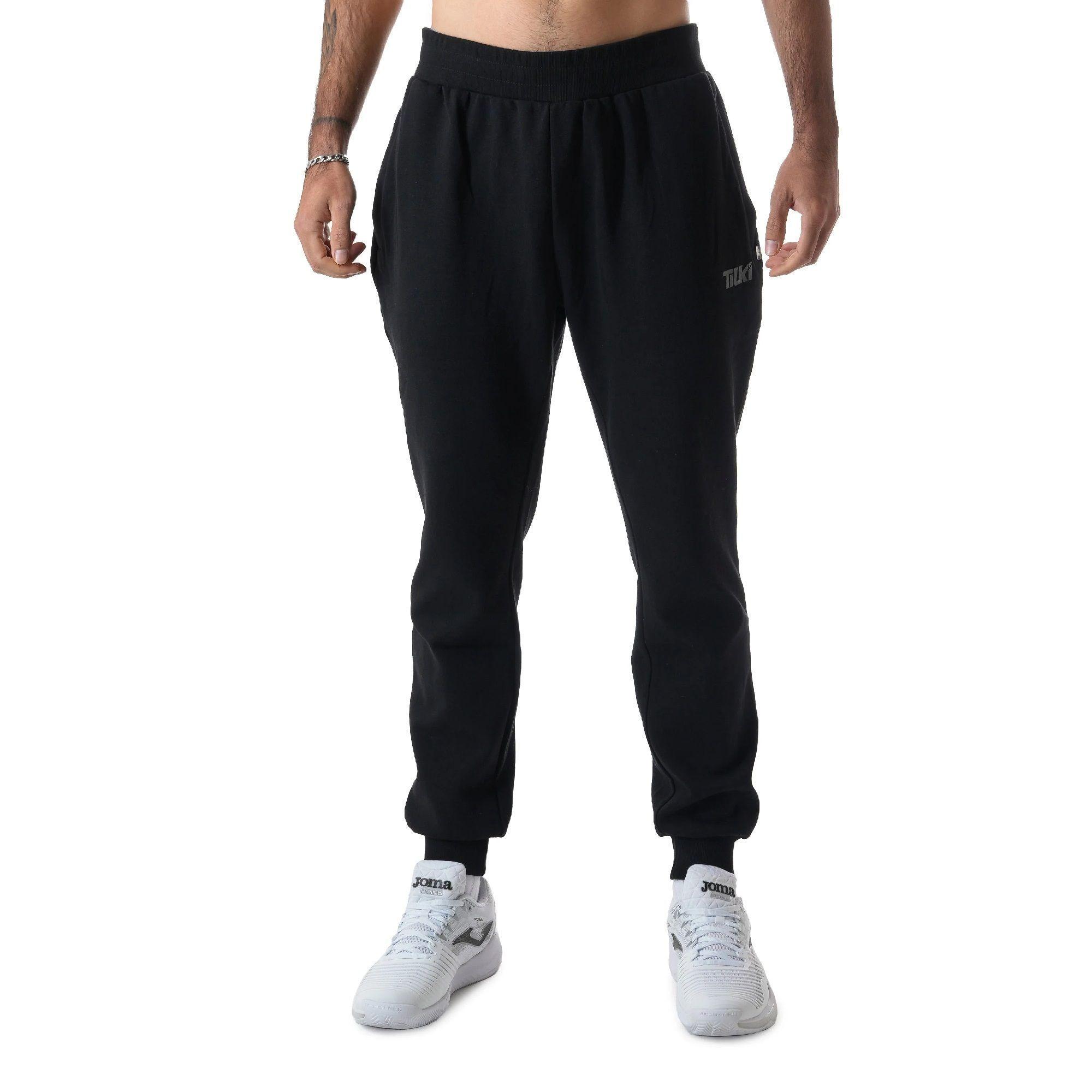 Pantalón Tilki Algodón Lehinde Negro Tenis Padel-1