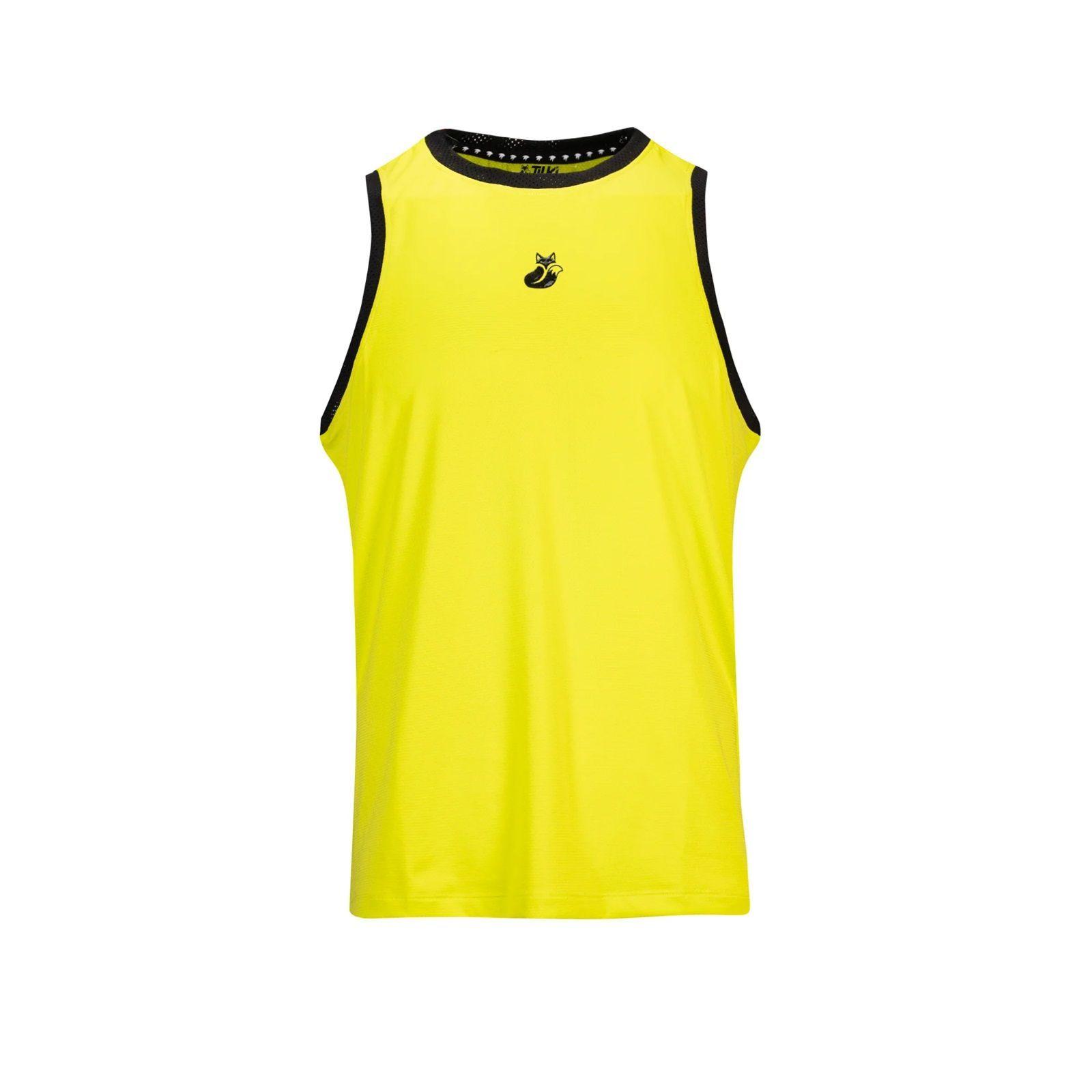 Polera Tilki Tank Mesh Amarillo Fluor/Negro Tenis Padel-0
