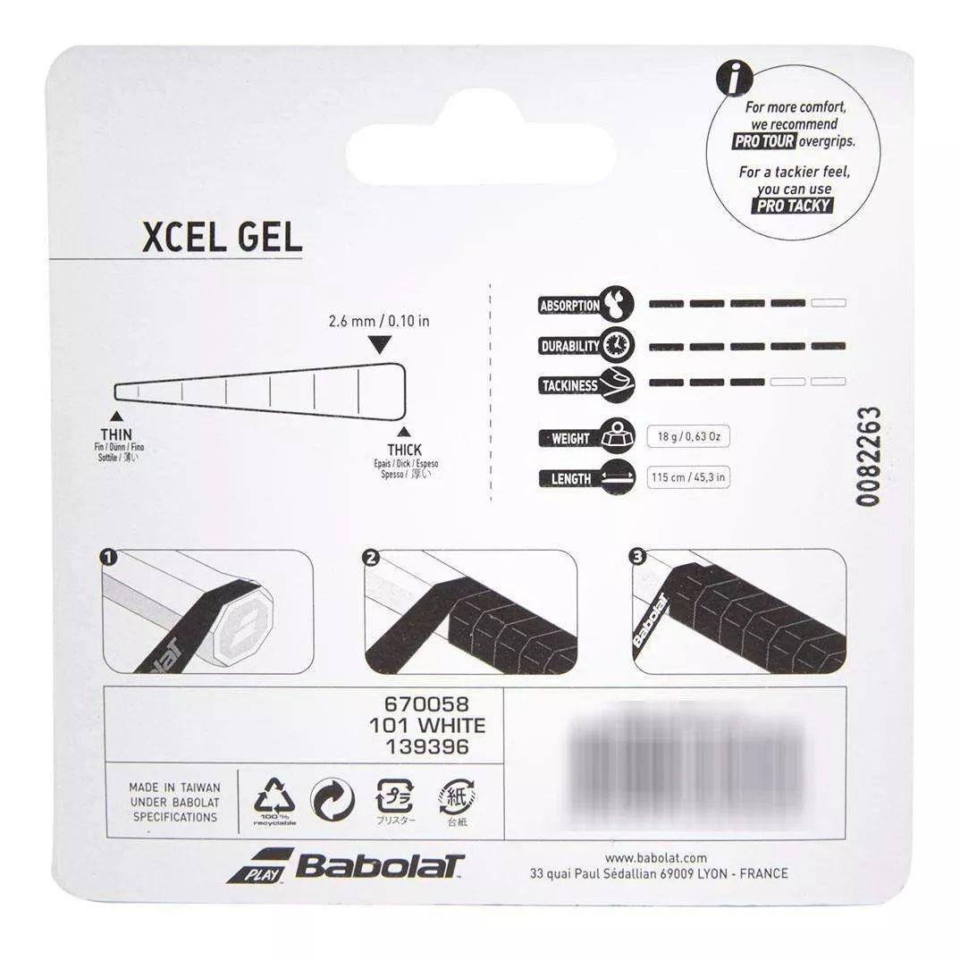 Grip Babolat Xcel Gel Comfort Blanco Tenis Padel-2