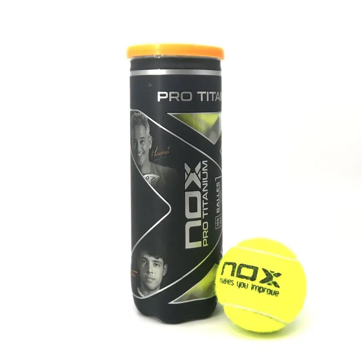 3 Tarros de Pelotas de Padel Nox Titanium Pro X3-1