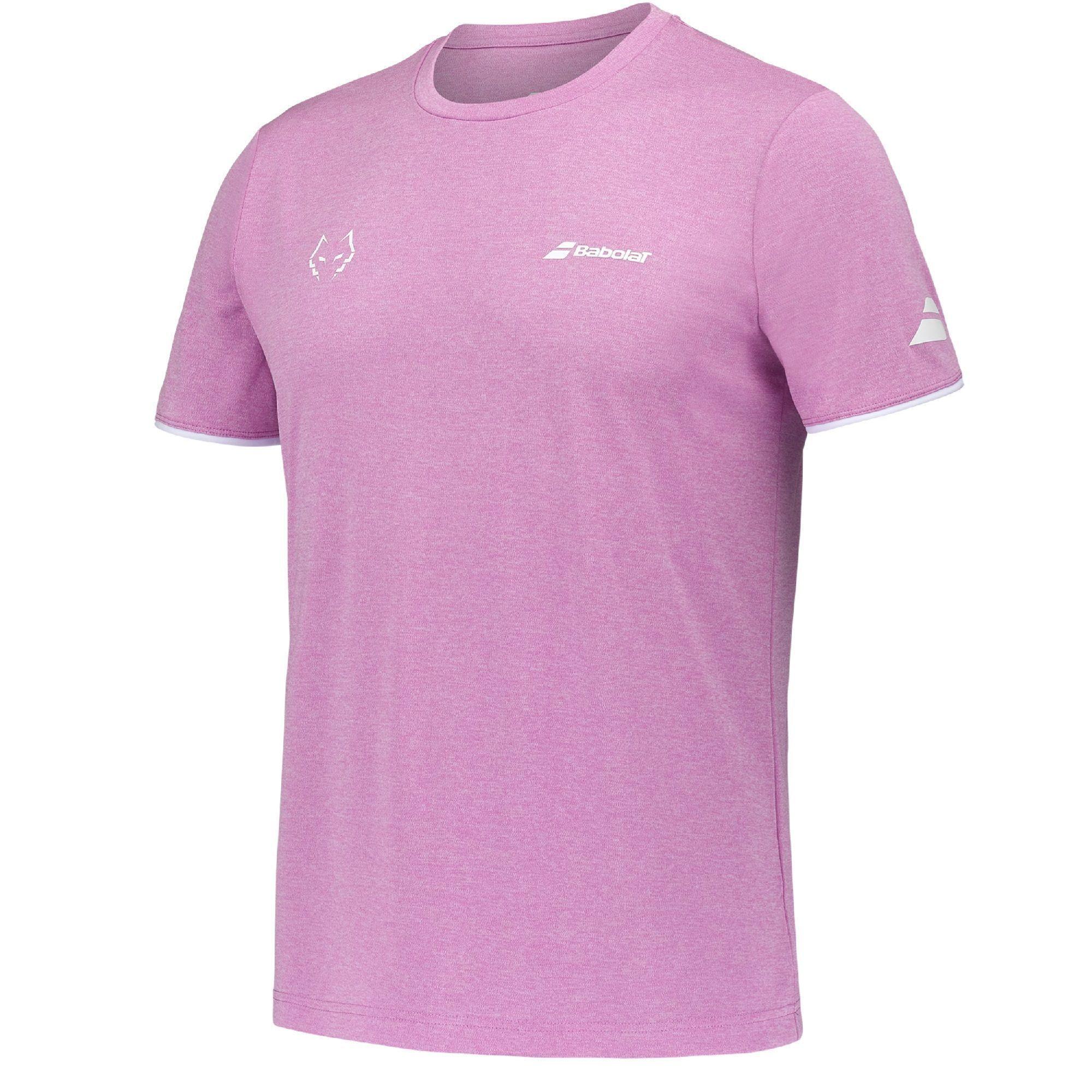 Polera Babolat Crew Neck Tee Juan Lebron Rosa Tenis Padel-1