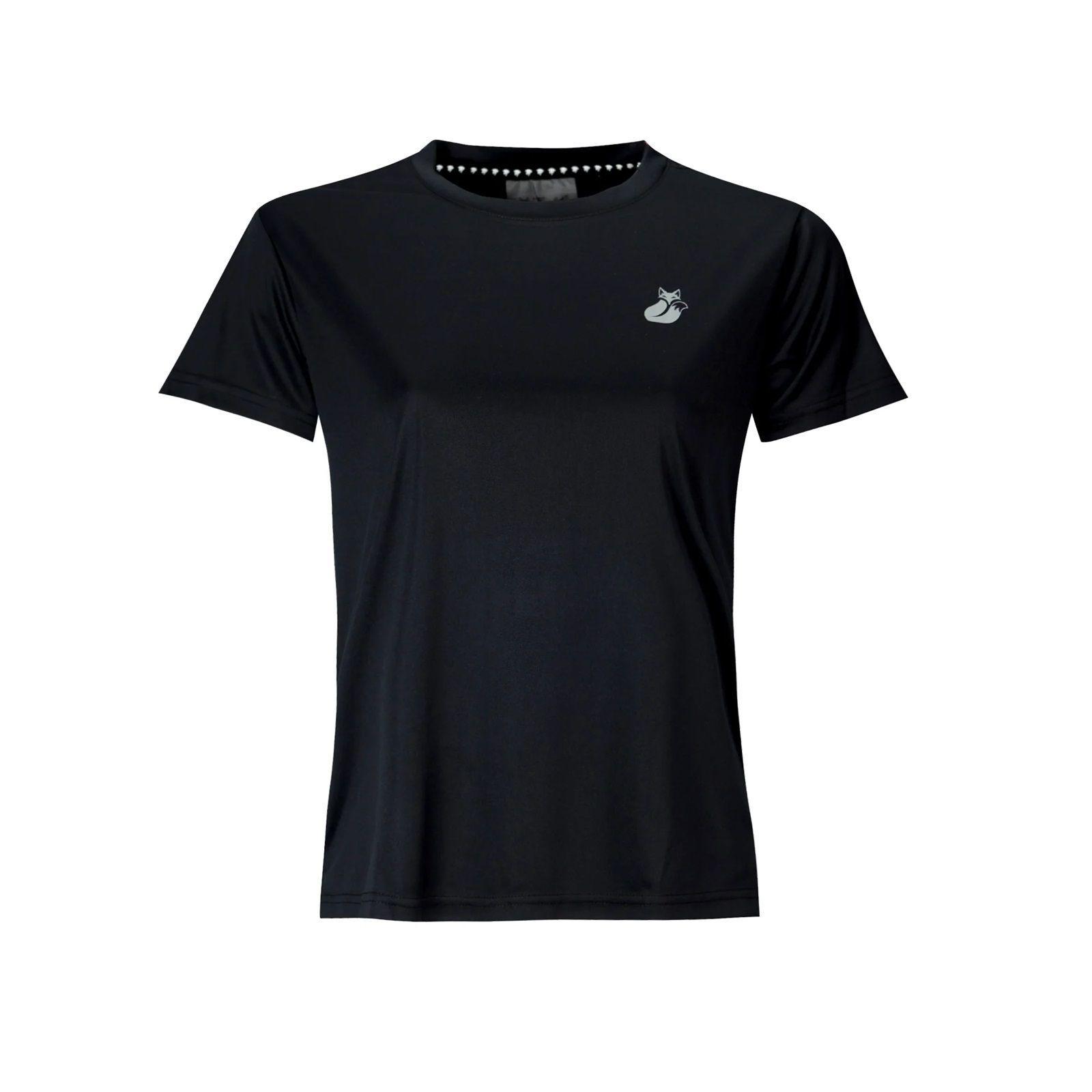 Polera Tilki Khombi Mujer Temel Negra/Gris Tenis Padel-0