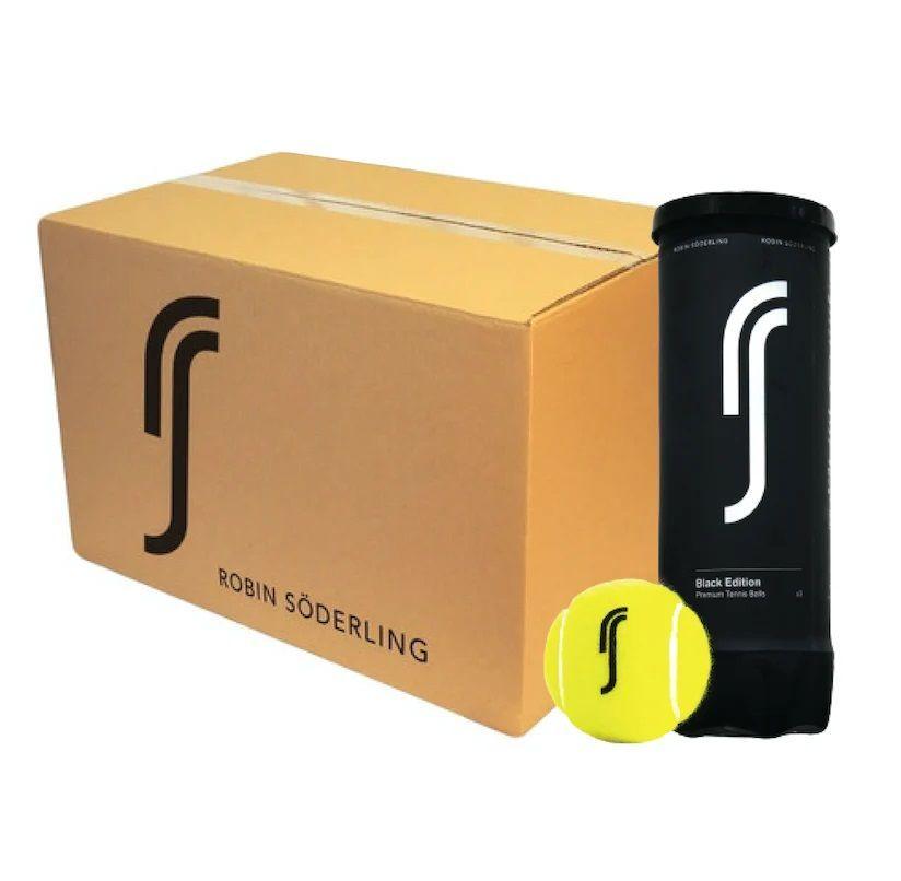 12 Tarros de Pelotas de Tenis Robin Soderling Black X3-1