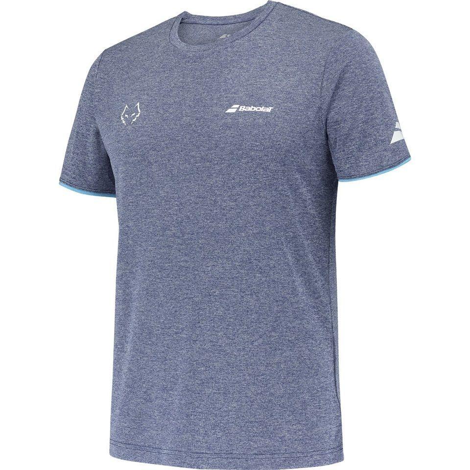 Polera Babolat Crew Neck Tee Juan Lebron Azul/Gris Tenis Padel-2